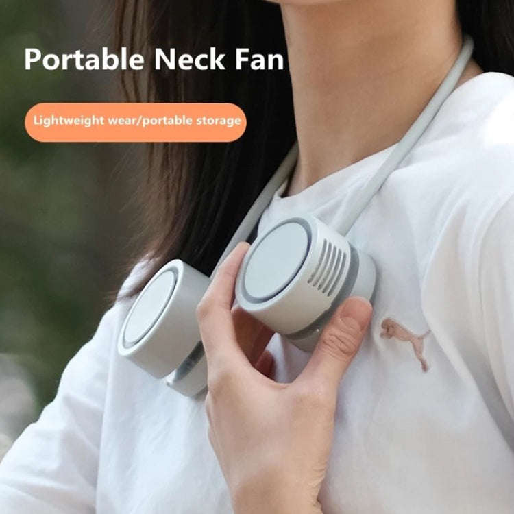 DQ209 Portable Hanging Neck Mute Aroma Diffuser Small Fan(Apricot)
