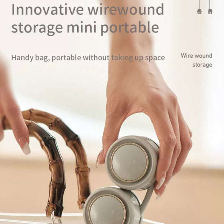 DQ210 Portable Hanging Neck Mute Aroma Diffuser Small Fan(Apricot)