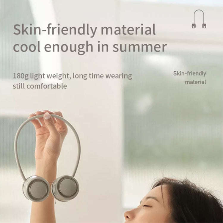 DQ210 Portable Hanging Neck Mute Aroma Diffuser Small Fan(Apricot)