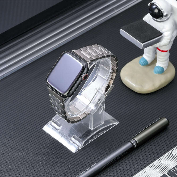 For Apple Watch Ultra 2 49mm Safety Buckle Titanium Steel Watch Band(Silver)