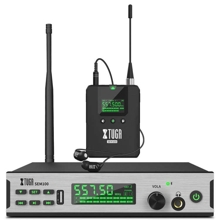 XTUGA SEM100 Professional Wireless In Ear Monitor System 1 BodyPacks(UK Plug)