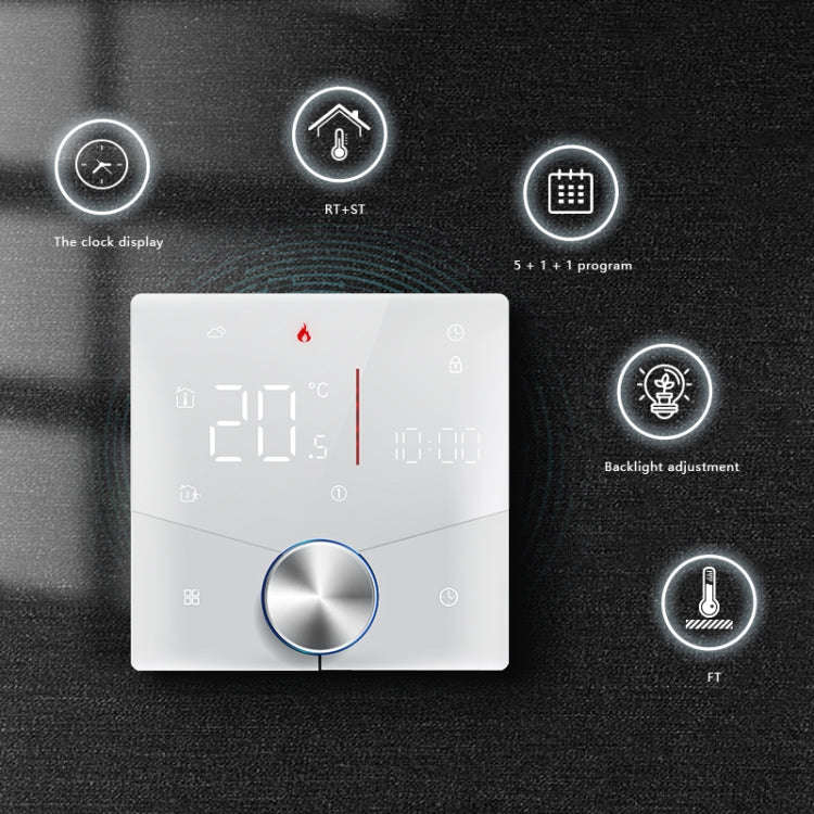 BHT-009GALW Water Heating WiFi Smart Home LED Thermostat(Black)