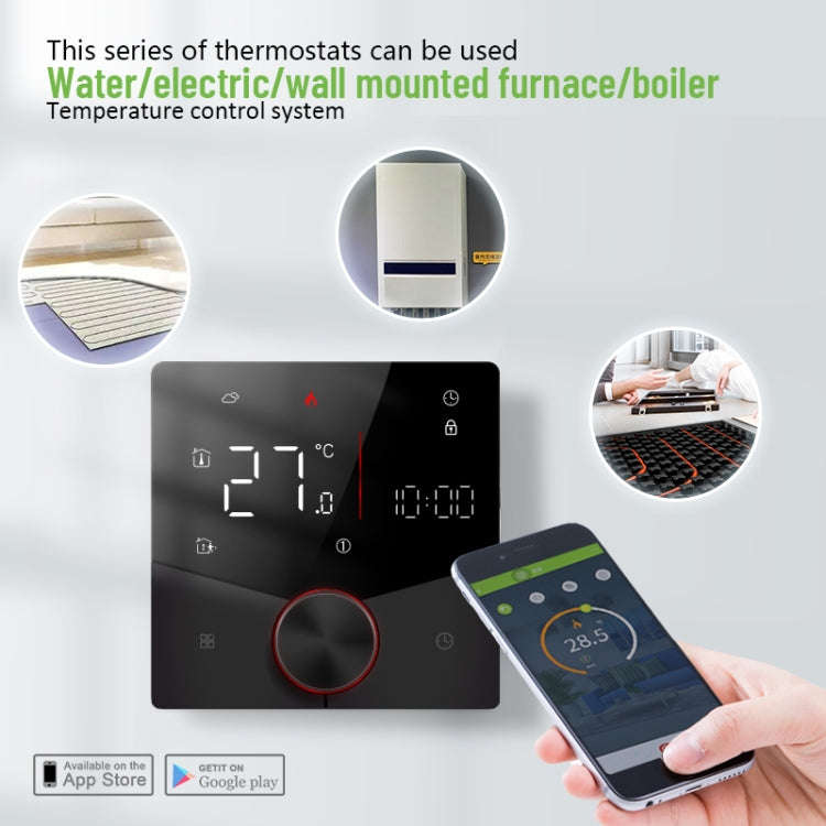 BHT-009GALW Water Heating WiFi Smart Home LED Thermostat(Black)
