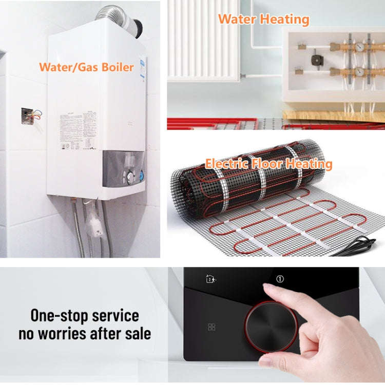BHT-009GALW Water Heating WiFi Smart Home LED Thermostat(Black)