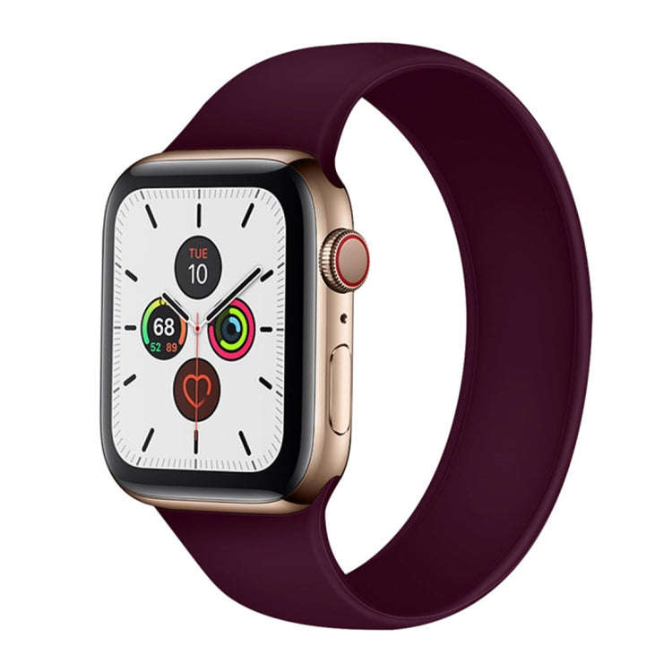 For Apple Watch Series 7 45mm / 6 & SE & 5 & 4 44mm / 3 & 2 & 1 42mm Solid Color Elastic Silicone...