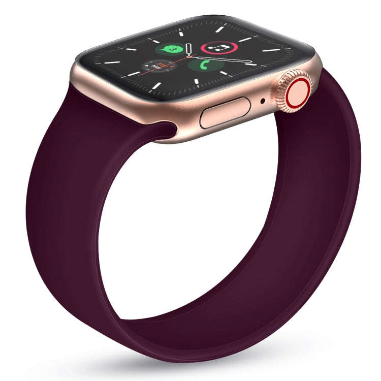 For Apple Watch Series 7 45mm / 6 & SE & 5 & 4 44mm / 3 & 2 & 1 42mm Solid Color Elastic Silicone...