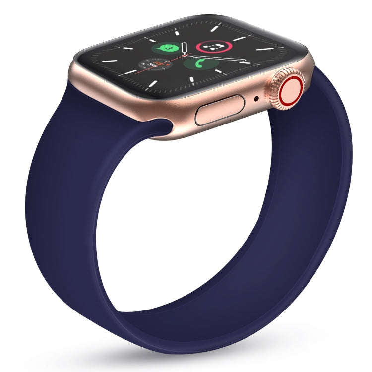 For Apple Watch Series 7 45mm / 6 & SE & 5 & 4 44mm / 3 & 2 & 1 42mm Solid Color Elastic Silicone...