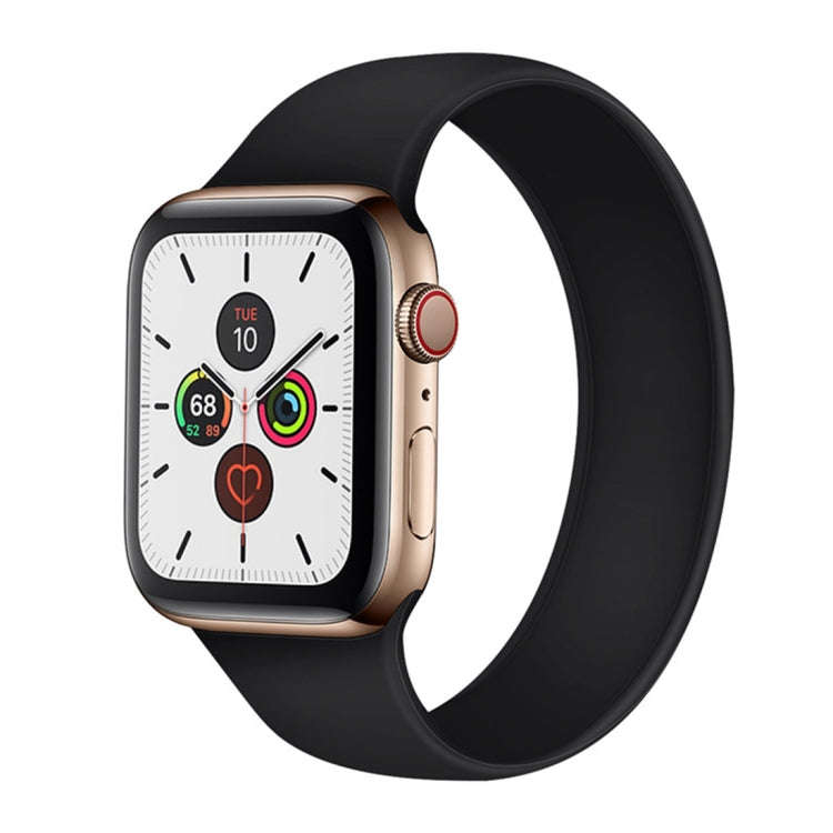 For Apple Watch Series 7 45mm / 6 & SE & 5 & 4 44mm / 3 & 2 & 1 42mm Solid Color Elastic Silicone...