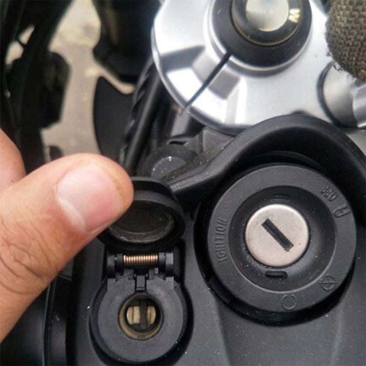 German EU Plug Special Motorcycle Elbow Charger Dual USB Voltmeter 4.2A Charger, Shell Color:Red(...