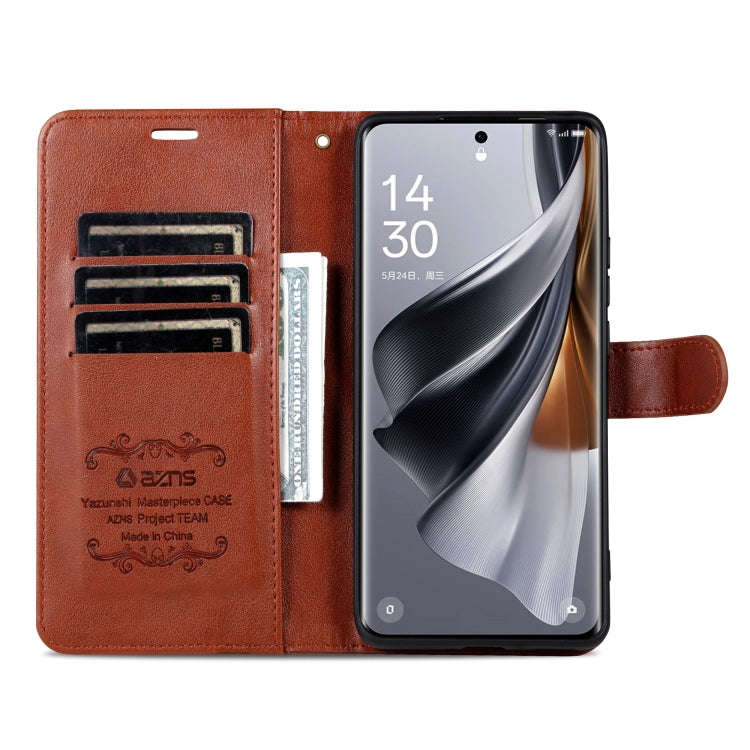 For Huawei Maimang 30 AZNS Sheepskin Texture Flip Leather Phone Case(Brown)