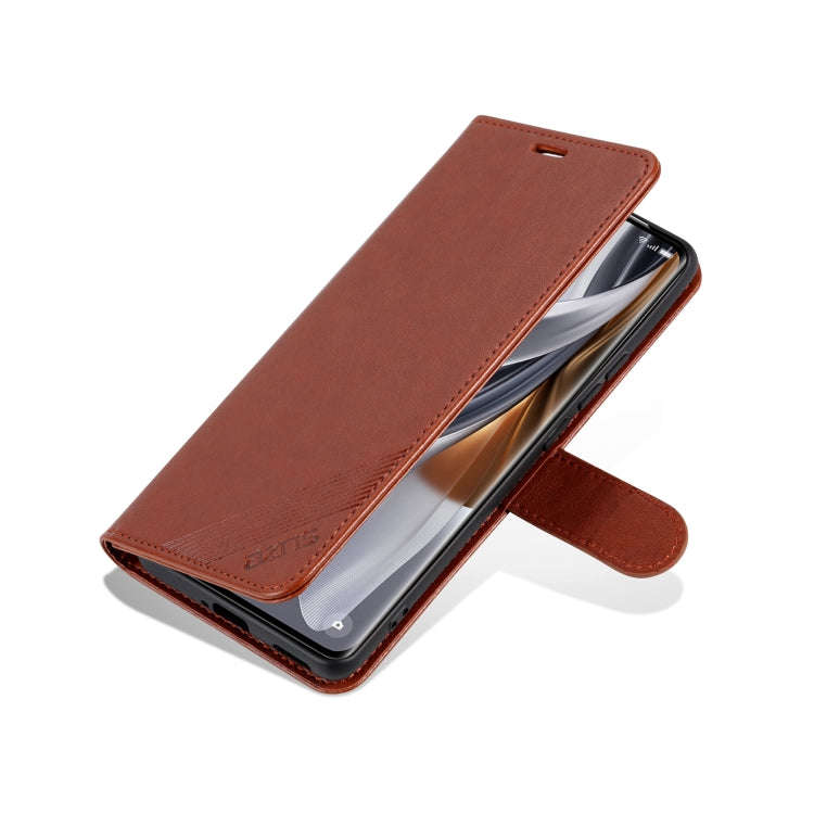 For Huawei Maimang 30 AZNS Sheepskin Texture Flip Leather Phone Case(Brown)