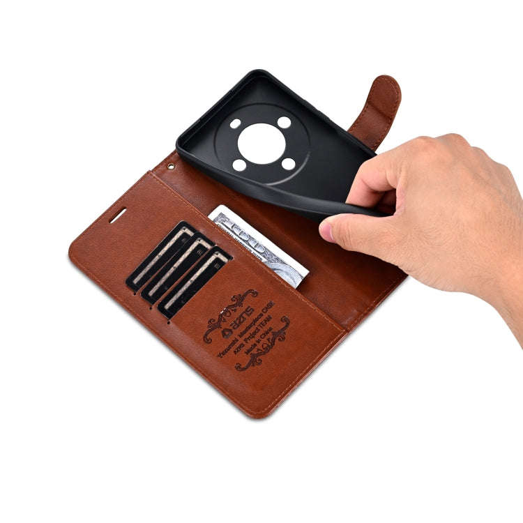 For Huawei Maimang 30 AZNS Sheepskin Texture Flip Leather Phone Case(Brown)