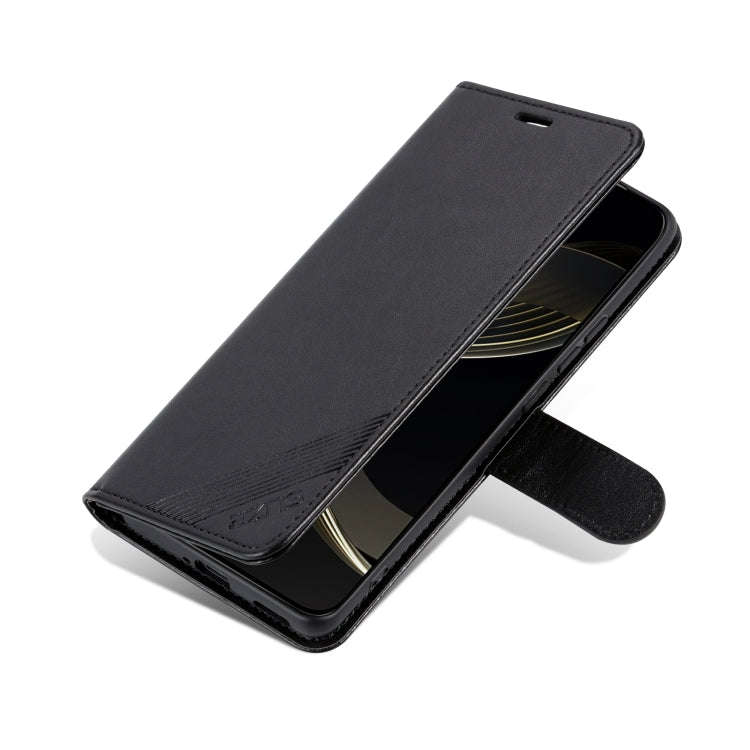 For Huawei Maimang 30 AZNS Sheepskin Texture Flip Leather Phone Case(Black)