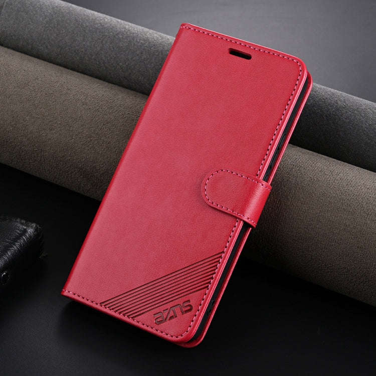 For Huawei Maimang 30 AZNS Sheepskin Texture Flip Leather Phone Case(Red)
