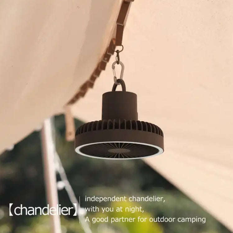 DQ212 10000mAh Outdoor Portable Camping Fan Tent Hanging Vertical Light(Black Grey)