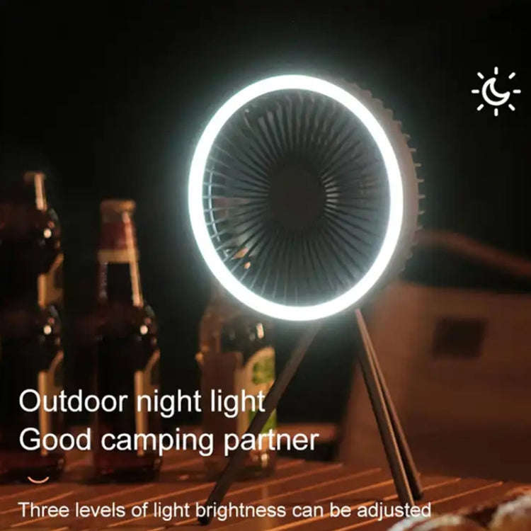 DQ212 10000mAh Outdoor Portable Camping Fan Tent Hanging Vertical Light(Black Grey)