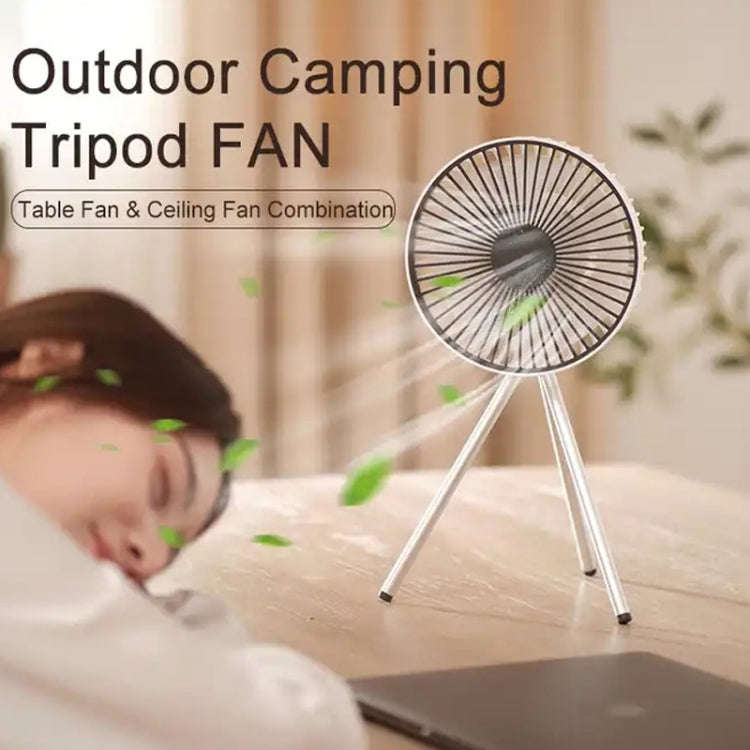 DQ213 4000mAh Outdoor Portable Camping Fan Tent Hanging Vertical Light(Black Grey)