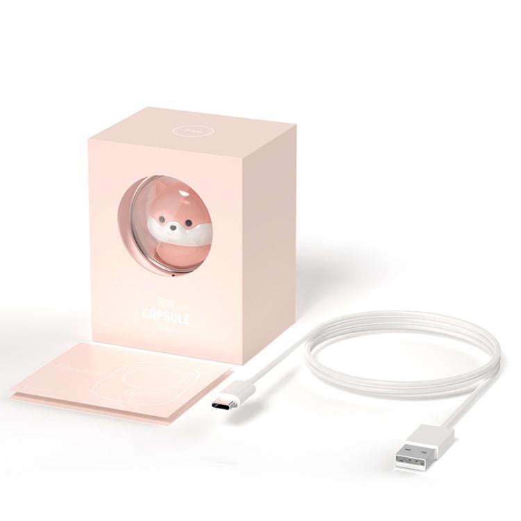 M18 USB Charging Silent Portable Hanging Neck Space Capsule Electric Fan(Pink)