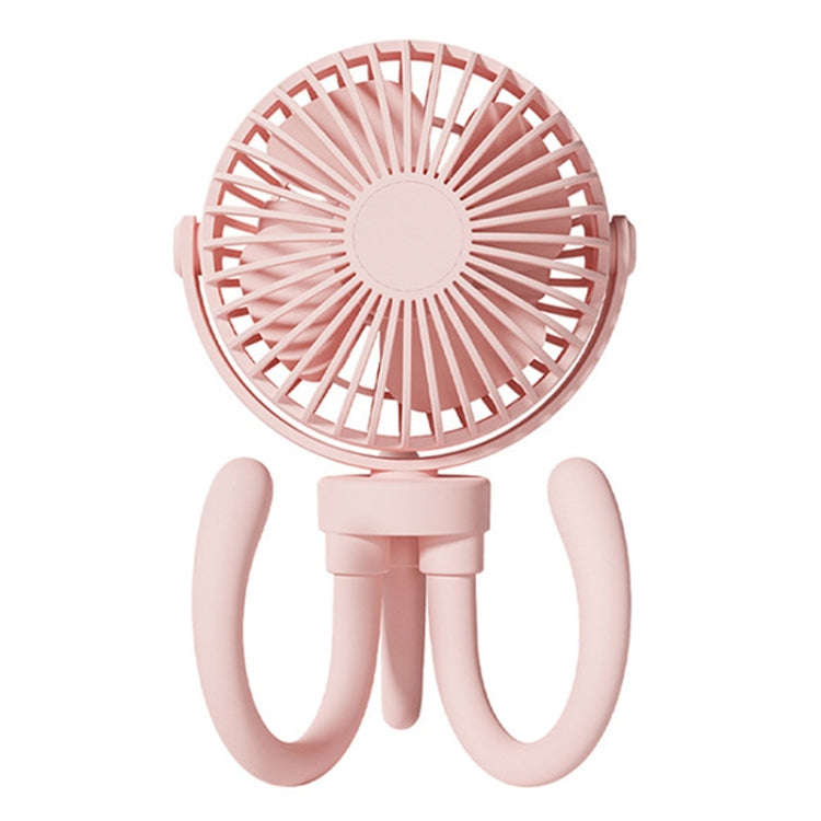 T8 2000mAh Flexible Octopus Tripod Rotatable Portable Fan(Pink)