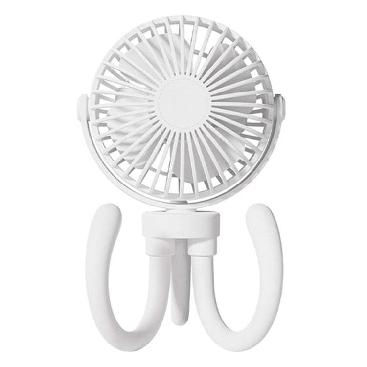 T8 2000mAh Flexible Octopus Tripod Rotatable Portable Fan(White)