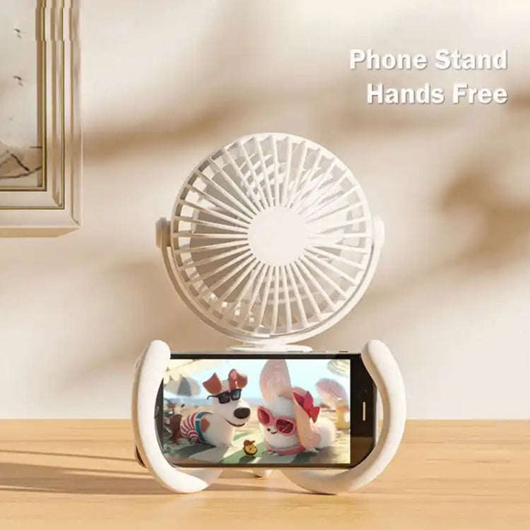 T8 2000mAh Flexible Octopus Tripod Rotatable Portable Fan(Black)