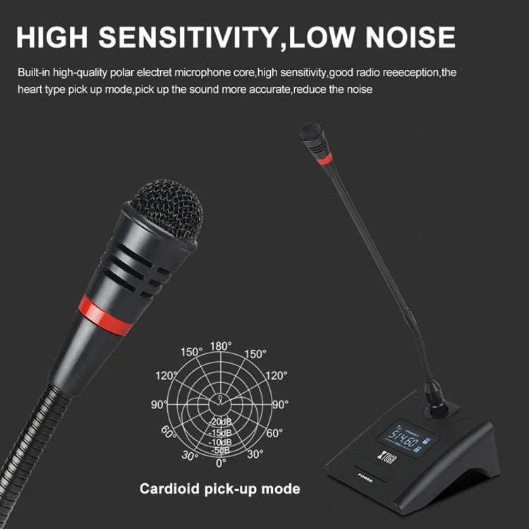 XTUGA A140-C Wireless Microphone System 4-Channel UHF Four Conference Mics(EU Plug)