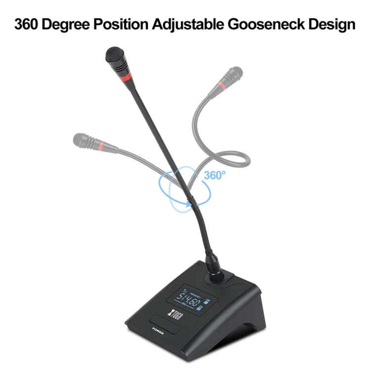 XTUGA A140-C Wireless Microphone System 4-Channel UHF Four Conference Mics(EU Plug)