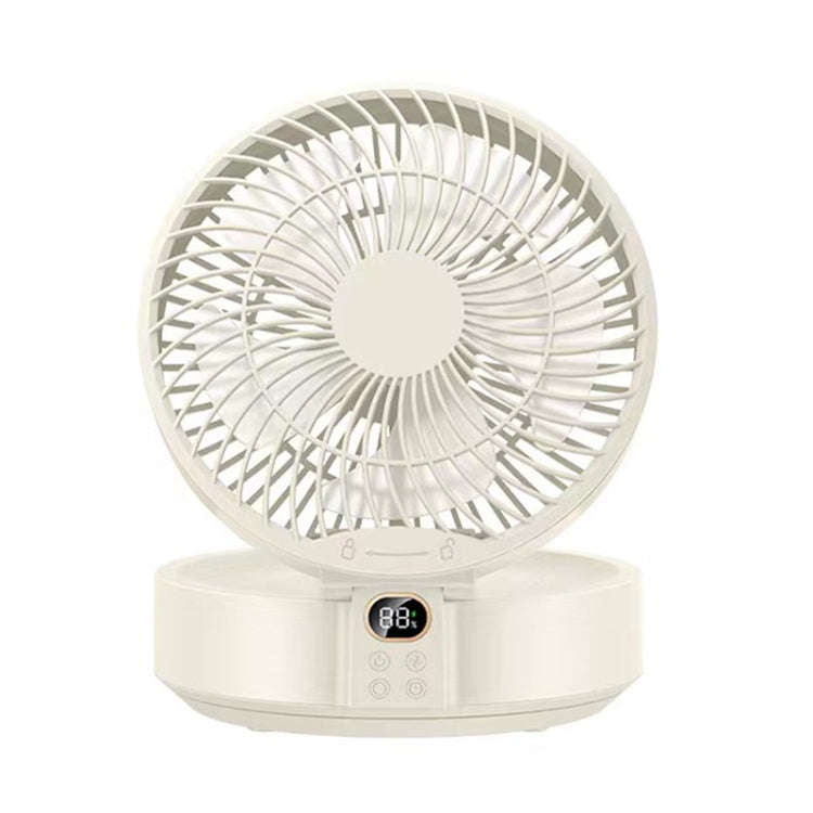 WSK302 4000mAh Swivel Head Wall Mounted Fan with Night Light(White)