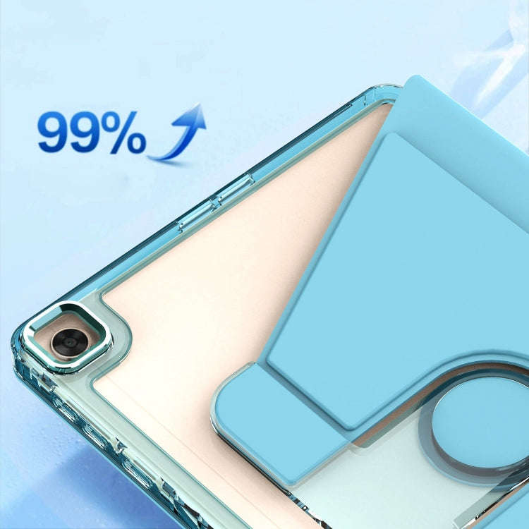 For Huawei MatePad T10 / T10S Clear 360 Rotation Stand Smart Leather Tablet Case(Baby Blue)