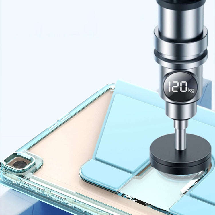 For Huawei MatePad T10 / T10S Clear 360 Rotation Stand Smart Leather Tablet Case(Baby Blue)