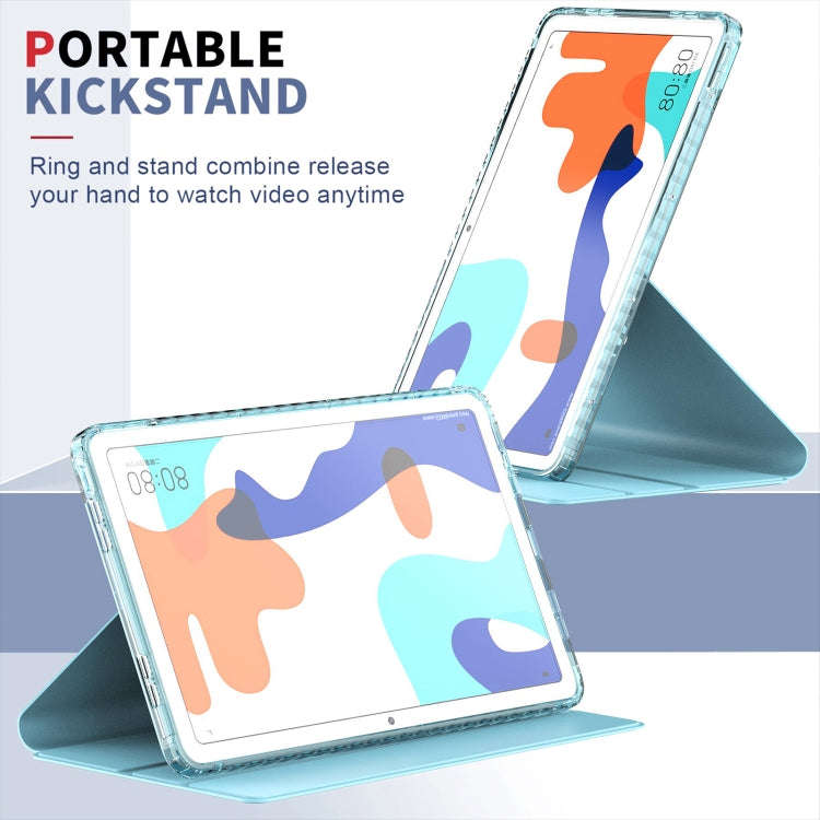 For Huawei MatePad 10.4 Clear 360 Rotation Stand Smart Leather Tablet Case(White)