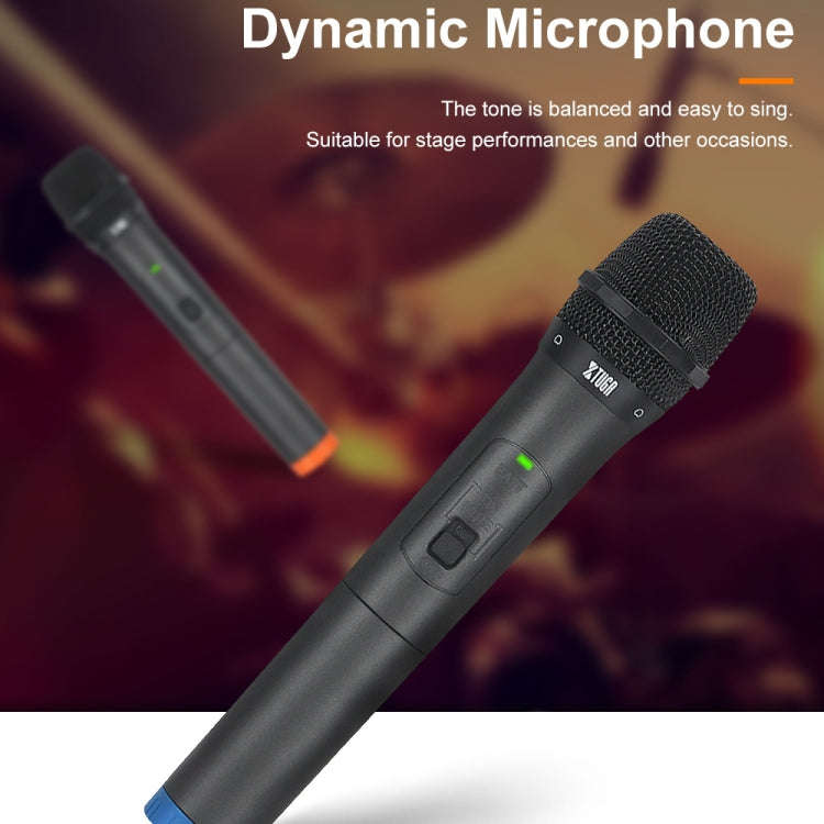 XTUGA S400 Professional 4-Channel UHF Wireless Microphone System with 4 Handheld Microphone(EU Plug)