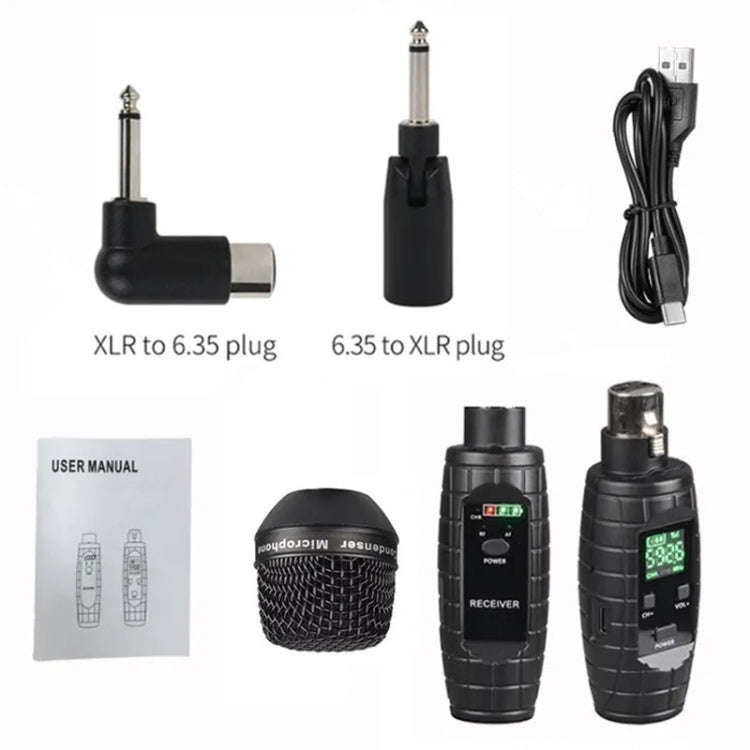 XTUGA U-95 Wireless XLR Transmitter and Receiver UHF Wireless Guitar Transmitter Receiver With Co...