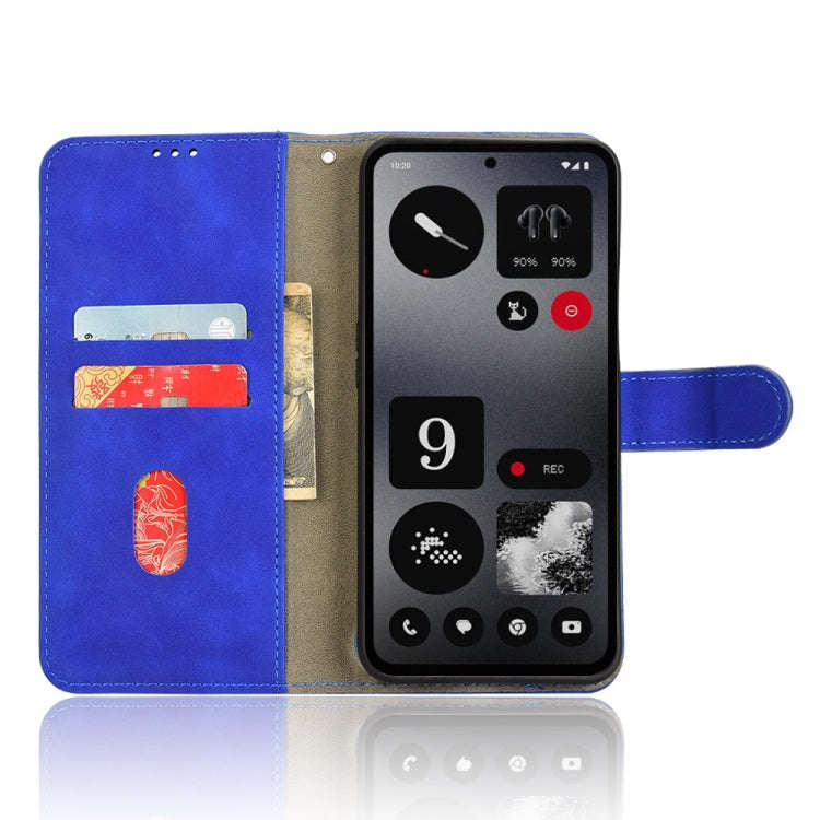 For Nothing CMF Phone 1 Skin Feel Magnetic Flip Leather Phone Case(Blue)