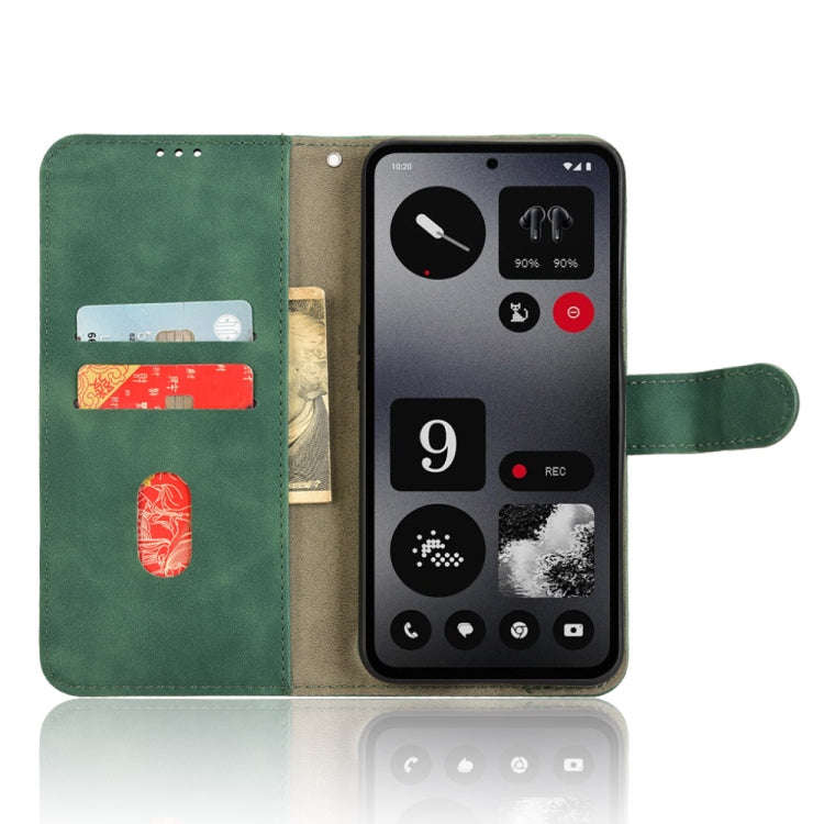 For Nothing CMF Phone 1 Skin Feel Magnetic Flip Leather Phone Case(Green)