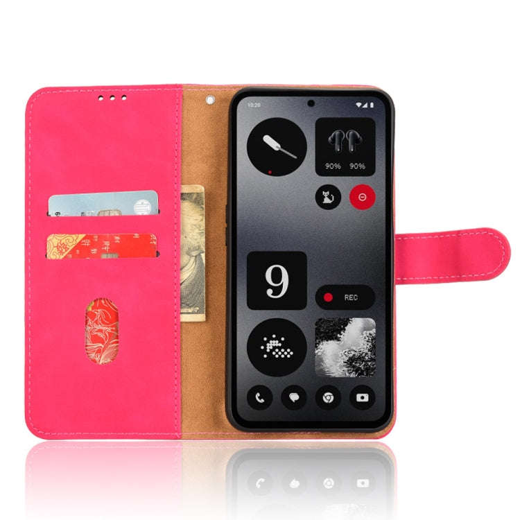 For Nothing CMF Phone 1 Skin Feel Magnetic Flip Leather Phone Case(Rose Red)