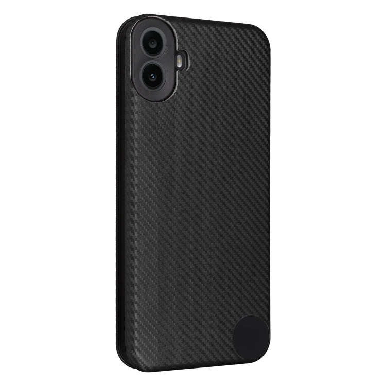 For Nothing CMF Phone 1 Carbon Fiber Texture Flip Leather Phone Case(Black)