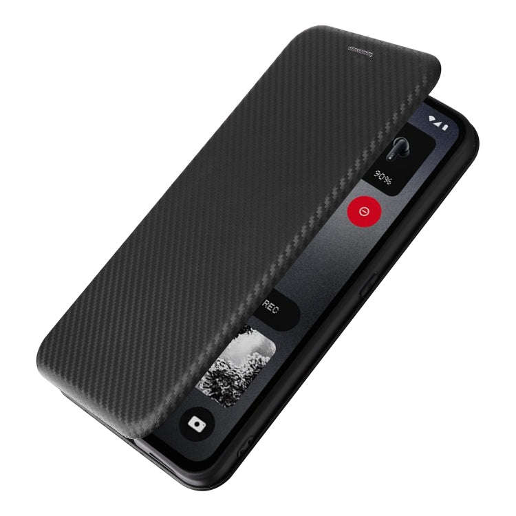 For Nothing CMF Phone 1 Carbon Fiber Texture Flip Leather Phone Case(Black)