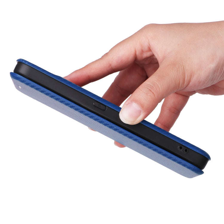For Nothing CMF Phone 1 Carbon Fiber Texture Flip Leather Phone Case(Blue)