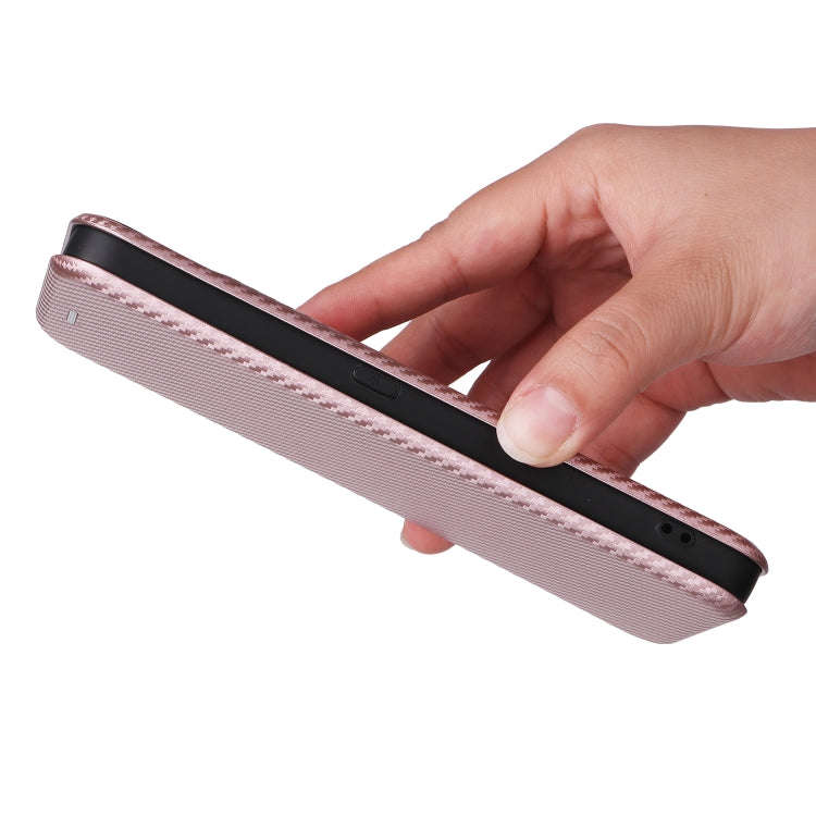 For Nothing CMF Phone 1 Carbon Fiber Texture Flip Leather Phone Case(Pink)