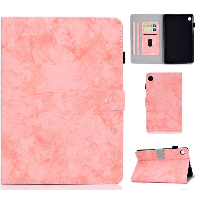 For Huawei MatePad T8 Marble Style Cloth Texture Tablet PC Protective Leather Case with Bracket &...