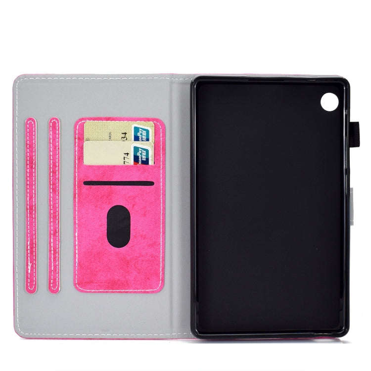 For Huawei MatePad T8 Marble Style Cloth Texture Tablet PC Protective Leather Case with Bracket &...