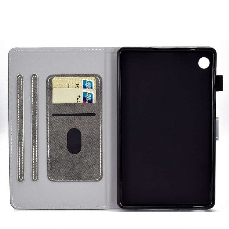 For Huawei MatePad T8 Marble Style Cloth Texture Tablet PC Protective Leather Case with Bracket &...