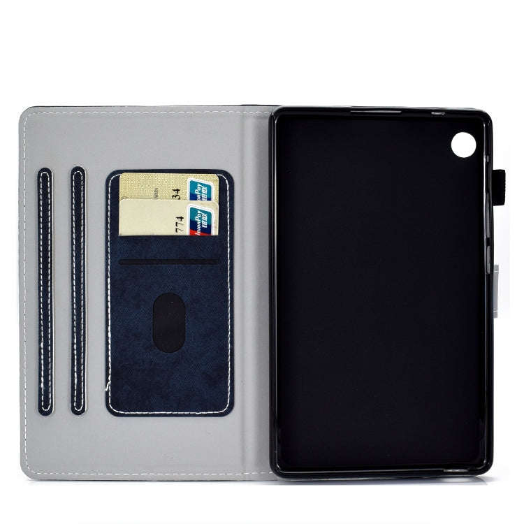 For Huawei MatePad T8 Marble Style Cloth Texture Tablet PC Protective Leather Case with Bracket &...