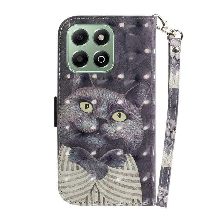 For Honor X6b 3D Colored Horizontal Flip Leather Phone Case(Hug Cat)