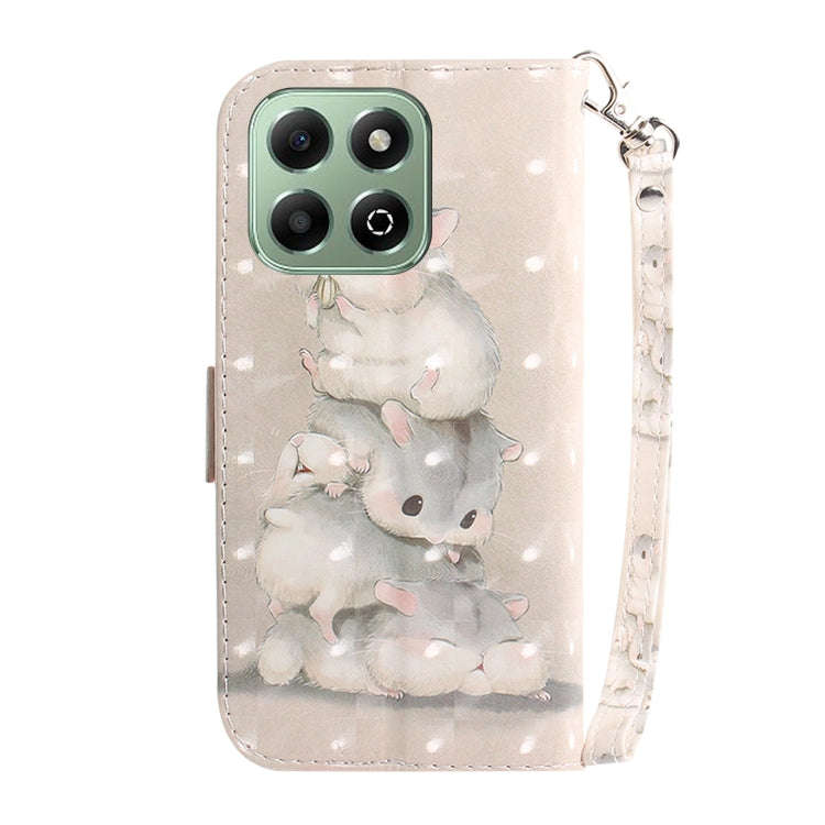 For Honor X6b 3D Colored Horizontal Flip Leather Phone Case(Squirrels)