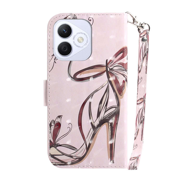 For Honor X60i 3D Colored Horizontal Flip Leather Phone Case(Butterfly High-heeled)