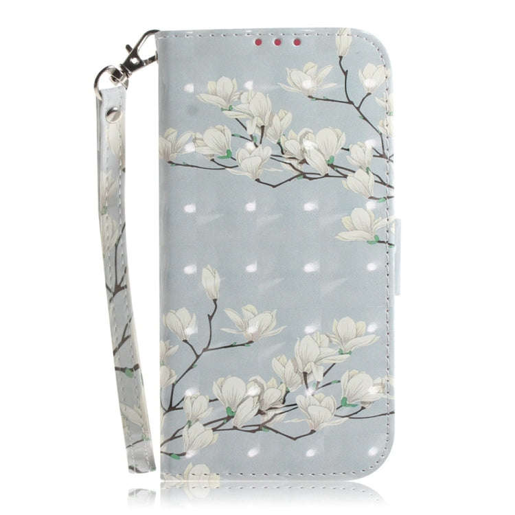 For Honor X60i 3D Colored Horizontal Flip Leather Phone Case(Magnolia)