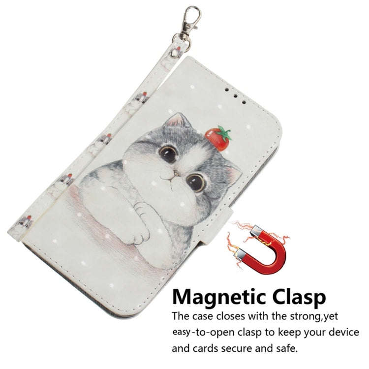 For Honor X60i 3D Colored Horizontal Flip Leather Phone Case(Cute Cat)