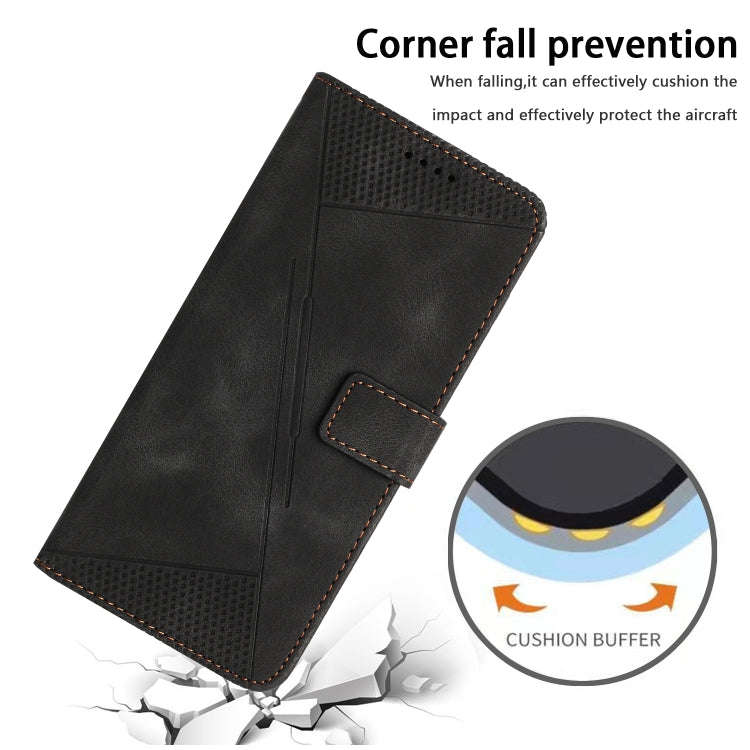 For Motorola Moto G Stylus 5G 2024 Dream Triangle Leather Phone Case with Lanyard(Black)
